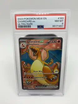 PSA 8 NM-MT Charizard EX 183/165 Full Art Ultra Rare - Pokemon 151 TCG - Image 1