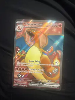 Full Art Charizard EX (183/165) Raw Pokemon 151 Scarlet and Violet - Image 1