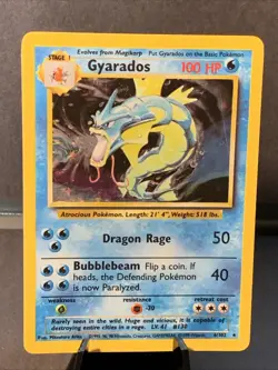 Pokemon TCG Gyarados 006/102 Base Set Unlimited Holo WOTC VTG 1999 - Image 1