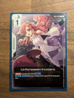 Unforseen Incident C Alt Art Tournment promo Gundam TCG Participation Entry Card - Image 1