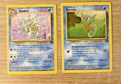 Horsea 49/62 Seadra 42/62 Fossil Pokemon Trading Card TCG Card Lot 1999 Vintage - Image 4