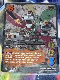 Mechazoid Onslaught 148/186 Foil Ultra Rare UniVersus TMNT TMNT01 Near Mint Card - Image 1