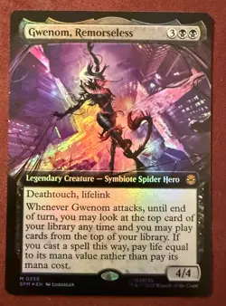 2025 Magic MTG Marvel's Spider-Man Gwenom, Remorseless Foil M0256 Extended Art - Image 1