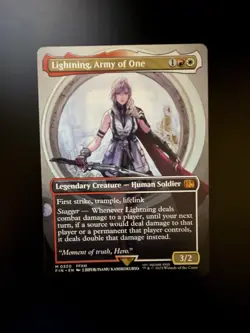 MTG Final Fantasy English Lightning, Army of One Borderless 0320 Non-Foil - Image 1