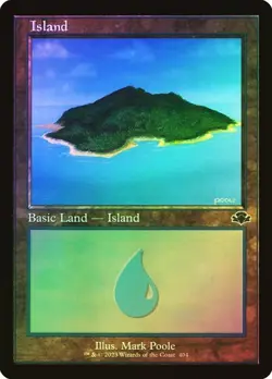 Island #404 Foil Retro Frame Dominaria Remastered NM MTG - Image 1