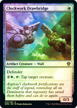 Clockwork Drawbridge 013/281 Dominaria United Foil MTG Common - Image 1