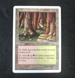 Mtg Karplusan Forest English 7th Land Red Green 2001 Wizards of the Coast Used - Image 1