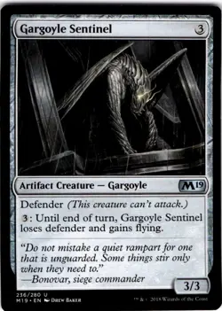 MTG Gargoyle Sentinel Core Set 2019 Uncommon #236 - Image 1