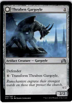 MTG Thraben Gargoyle Shadows over Innistrad Uncommon #266 - Image 1