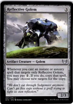 MTG Reflective Golem Strixhaven: School of Mages Uncommon #257 - Image 1