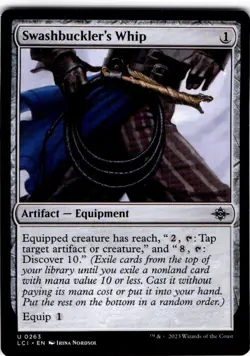 MTG Swashbuckler's Whip The Lost Caverns of Ixalan Uncommon #263 - Image 1