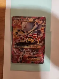 Pokemon Mewtwo EX Full Art Mega M Mewtwo 160/162 XY Breakthrough Ultra Rare - Image 1