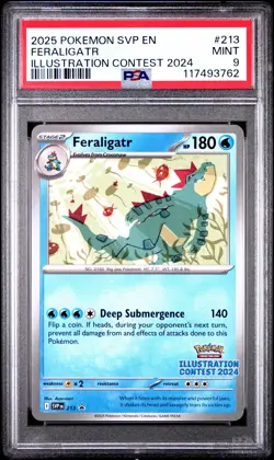 2025 POKEMON SVP EN PROMO ILLUSTRATION CONTEST 2024 PIKACHU & FERALIGTR PSA 9 - Image 5
