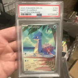 2025 Pokemon DRI Mistys Lapras Illustration Rare Holo - PSA 9 Mint - 194 - Image 1
