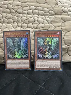 X2Tempest Dragon Ruler of Storms Quarter Century Secret Rare Card RA03-EN011 - Image 1