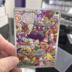 Pokemon TCG Morpeko Paradox Rift 206/182 Holo Illustration Rare Card - Image 1