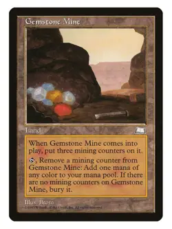 Gemstone Mine MTG Weatherlight Uncommon LP Lightly Played Single Card - Image 1