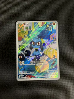 Pokemon Riolu TCG Illustration Rare Card 215/198 SV01 Scarlet & Violet Base Set - Image 1