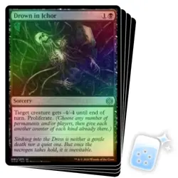 FOIL DROWN IN ICHOR X4 Phyrexia: All Will Be One ONE Magic MTG MINT CARD - Image 1
