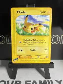 Pikachu - 124/165 - LP Common Pokemon Card Expedition Base Set - Image 2