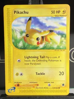 Pikachu - 124/165 - LP Common Pokemon Card Expedition Base Set - Image 3