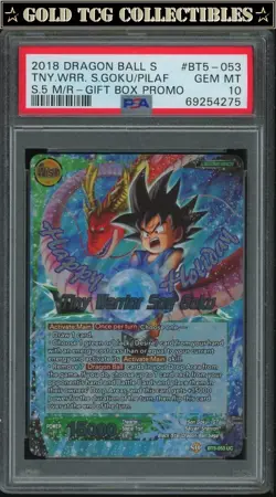 PSA 10 ⭐ Son Goku Happy Holidays Tiny Warrior Promo Card Super DBS Z DBZ Heroes - Image 1