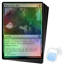 FOIL INFECTIOUS BITE X4 Phyrexia: All Will Be One ONE Magic MTG MINT CARD - Image 1