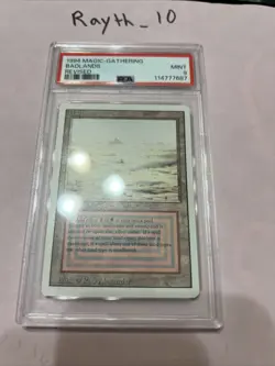 Badlands - Dual Land - Revised - 1994 Magic the Gathering Trading Card MTG PSA 9 - Image 1