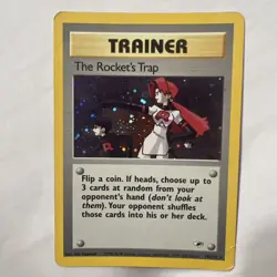 The Rockets Trap Trainer Holo Card 19/132 Gym Heroes - Image 1