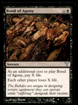 MTG Bond of Agony LP Light Play Dissension [2816] - Image 1