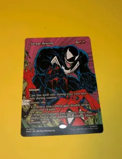 Savage Beating (Borderless) Marvel Spider-Man Magic The Gathering NM - Image 2