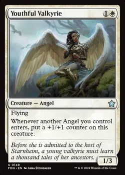 Youthful Valkyrie x4 4x Foundations NM MTG - Image 1