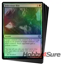 Foil Infectious Bite X4 M/NM Magic: The Gathering MTG Phyrexia: All Will Be One - Image 1