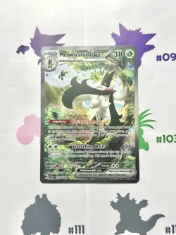 Meowscarada ex NM SIR 256/193 Sv02: Paldea Evolved Pokemon TCG Holo - Image 1
