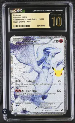 Pokemon Celebrations Reshiram 113/114 CGC PRISTINE 10 - Image 1