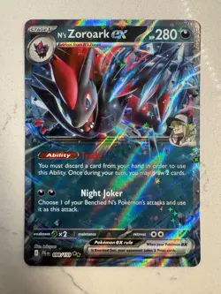 N's Zoroark EX 98/159 Double Rare Holo -SV09- Journey Together -NM- Pokemon TCG - Image 1