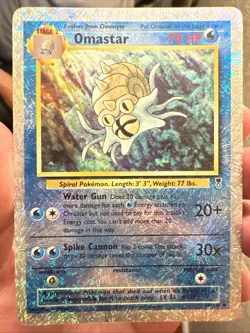 Pokemon TCG 2002 Legendary Collection | Omastar Reverse Holo 58/110 | LP - Image 1