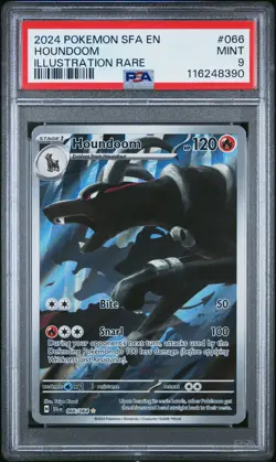 2024 POKEMON SFA EN-SHROUDED FABLE ILLUSTRATION RARE #066 HOUNDOOM PSA 9 - Image 1
