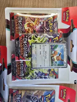 Pokemon TCG: Scarlet & Violet - Obsidian Flames 3-Pack Blister Pack X3 - Image 1