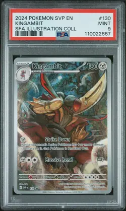 2024 POKEMON SVP EN-SV BLACK STAR PROMO #130 KINGAMBIT SFA ILLU COLL PSA 9 - Image 1