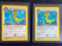 Dark Dragonite 1st Edition Holo 5/82 & Regular 22/82 Pokemon Team Rocket 2000 🔥 - Image 1