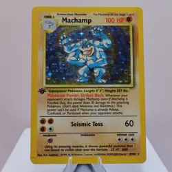 Pokemon TCG - Machamp 8/102 Base Set Holo Rare WOTC 1999 - HP - Image 2
