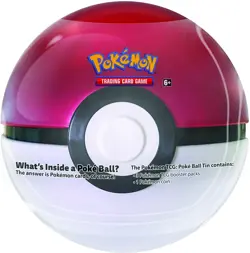 Pokemon TCG Poke Ball Tin 3 Booster Packs Sealed Evolutions New 728192528286 - Image 1