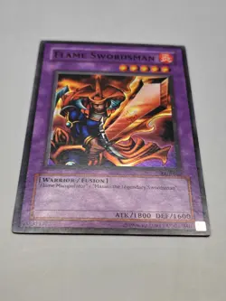 Yu-Gi-Oh! Flame Swordsman Legend of Blue Eyes White Dragon LOB-003 Unlimited NM - Image 1