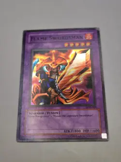 Yu-Gi-Oh! Flame Swordsman Legend of Blue Eyes White Dragon LOB-003 Unlimited NM - Image 2