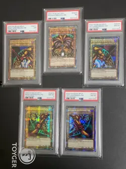 PSA 7 8YuGiOh Exodia the Forbidden One LOB-120-LOB-124 1st ED & Unlimited Set EN - Image 1