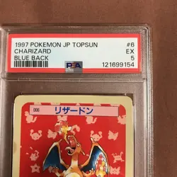 PSA5 Pokemon Top sun Topsun Charizard Card Blue Back PSA 5 1997 r# - Image 5