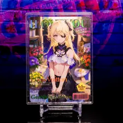 Fischl Trading Card Genshin Impact Magazine Cover Custom Holo Foil Waifu - Image 1