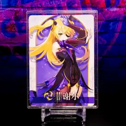 Fischl Trading Card Genshin Impact Magazine Cover Custom Holo Foil Waifu - Image 3