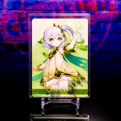 Nahida Genshin Impact Magazine Cover Custom Holo Foil Card Waifu - Image 3